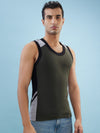 Hint Trendy Men’s Gym Vest - 888 | 100% Cotton Sleeveless Sports Vest | Deep Neck Workout Tank Top